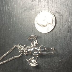 Devil girl pendant necklace.